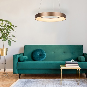 RABALUX Carmella visilica, LED 50W, gold/bela