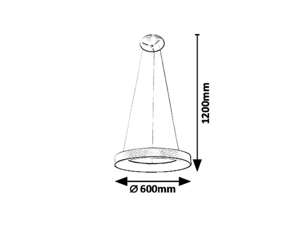 Carmella visilica, LED 50W, gold/bela 78