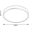 Tesia, plafonjera,mat crna,LED 36W 2600lm 3000K 40cm 118