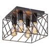 Borooo, mat crna metalna plafonska lampa, E27 4x25W IP20