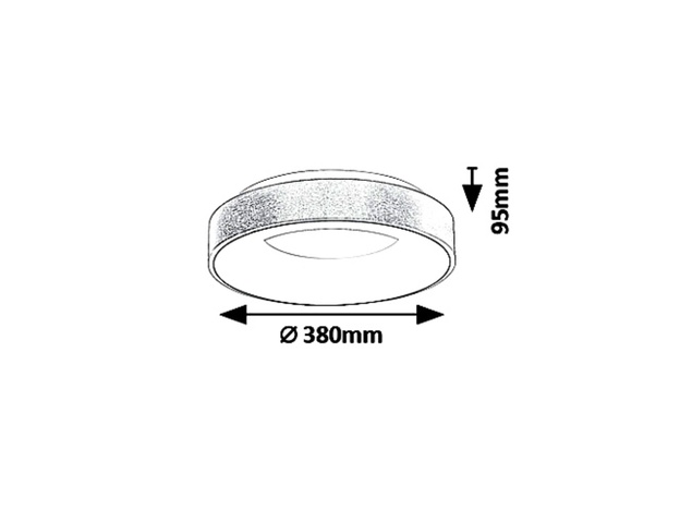 Carmella,plafonjera, LED 30W, gold/bela 83