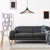 Sombero, mat crna metalna visilica E27 1x60W, D50cm, H150cm 90