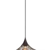 Sombero, mat crna metalna visilica E27 1x60W, D50cm, H150cm 85