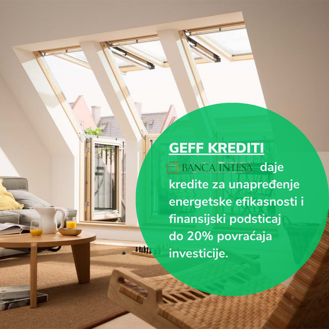 Banka Intesa daje kredite za unapređenje energetske efikasnosti i finansijski podsticaj do 20% povraćaja investicije.