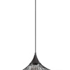 Sombero, mat crna metalna visilica E27 1x60W, D50cm, H150cm 86